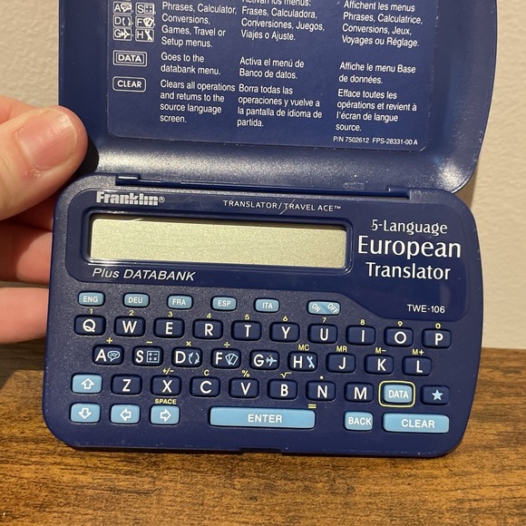 Vintage 1999 Franklin TWE-106B 5-Language European Translator New Battery - Picture 2 of 4